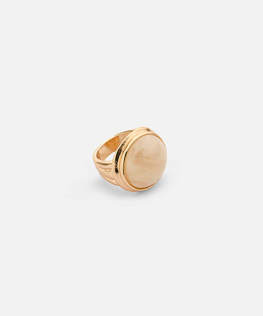Combined Stone Metal Ring