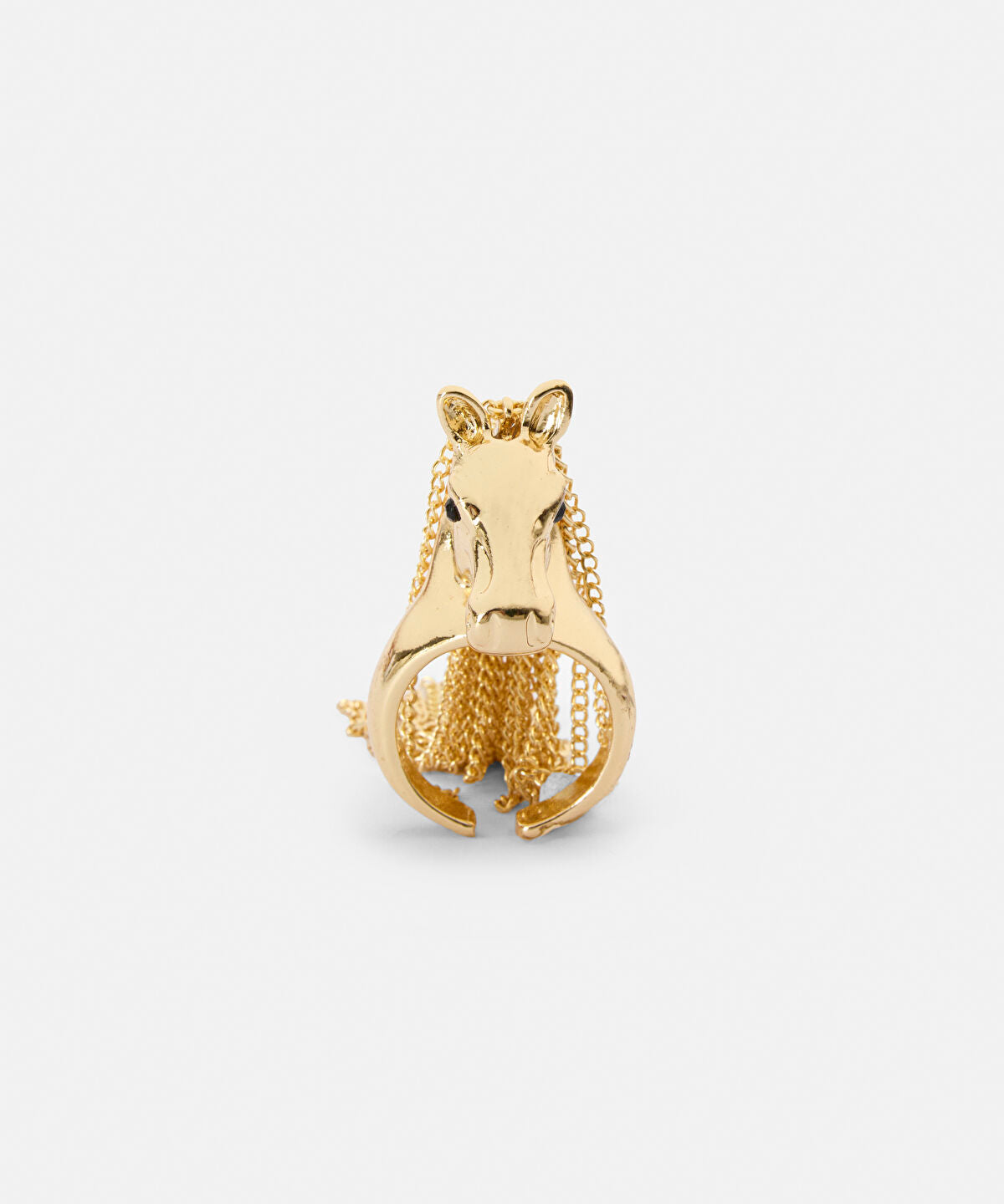 Horse Ring with Drop Chain Detail