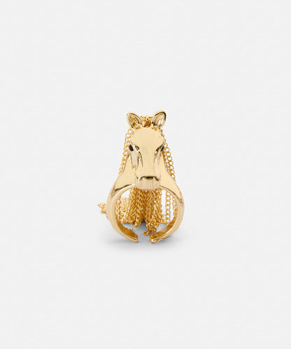 Horse Ring with Drop Chain Detail
