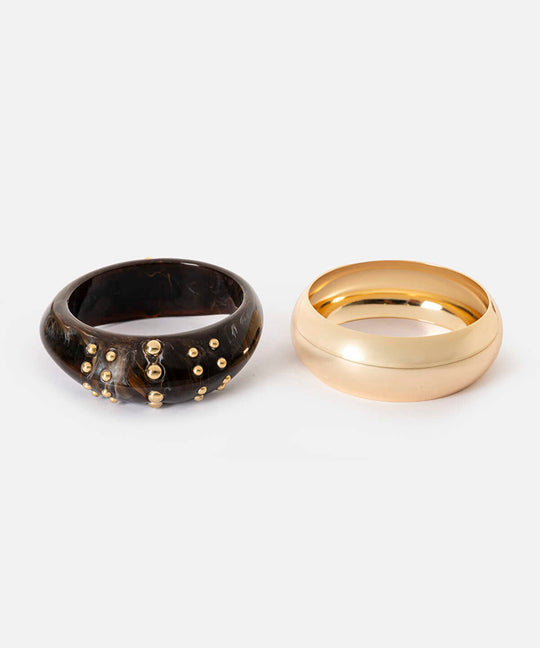 Set of Two Rigid Bracelets