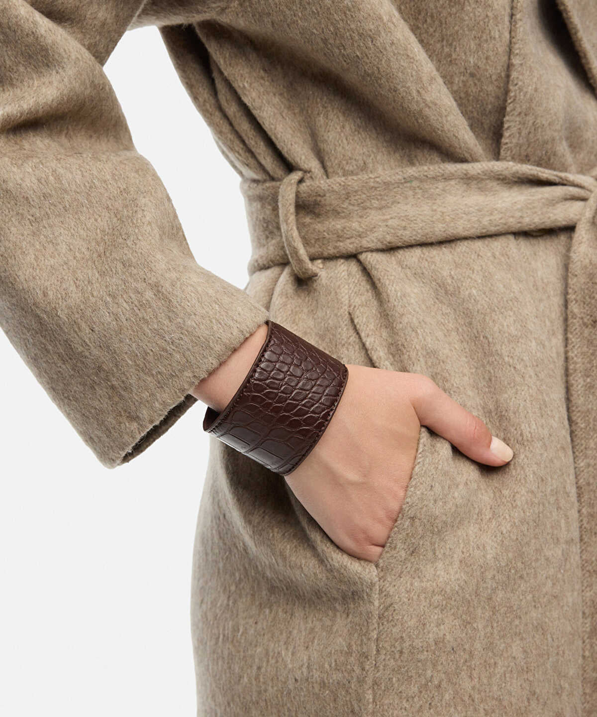 Textured Leather-Look Bracelet