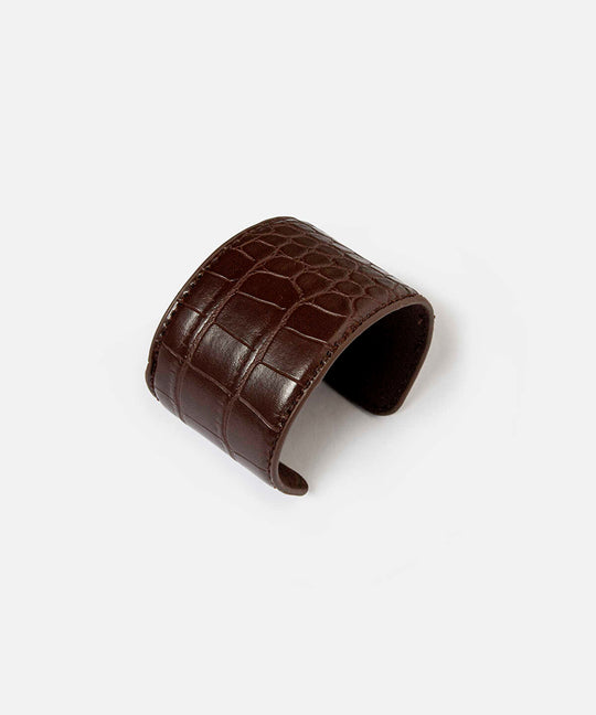 Textured Leather-Look Bracelet