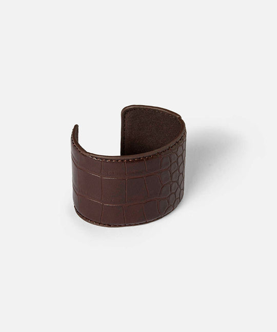 Textured Leather-Look Bracelet