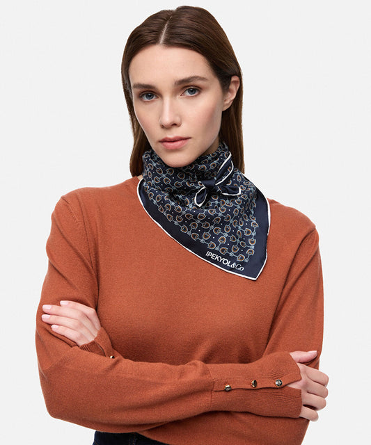 Printed 100% Silk Scarf