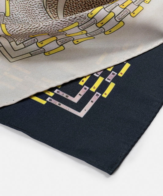 Printed Color-Block Scarf
