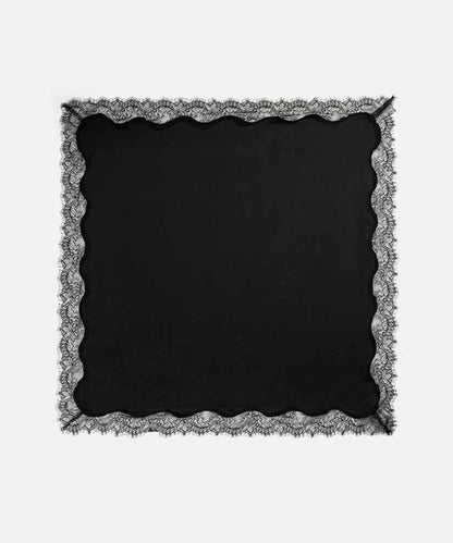 Lace-Trimmed Viscose Shawl