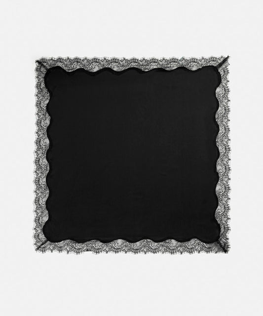 Lace-Trimmed Viscose Shawl