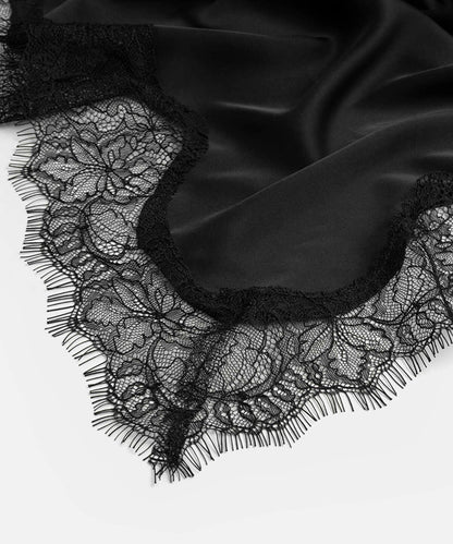 Lace-Trimmed Viscose Shawl