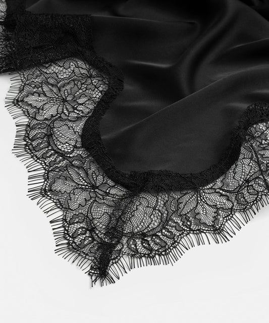 Lace-Trimmed Viscose Shawl