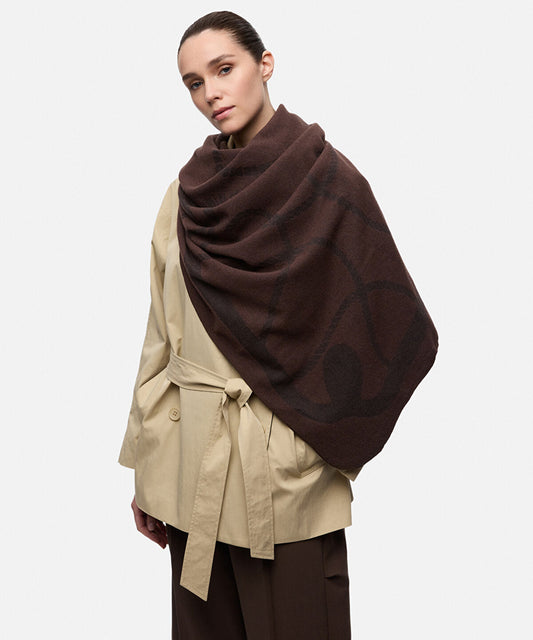 Wool-Blend Patterned Scarf
