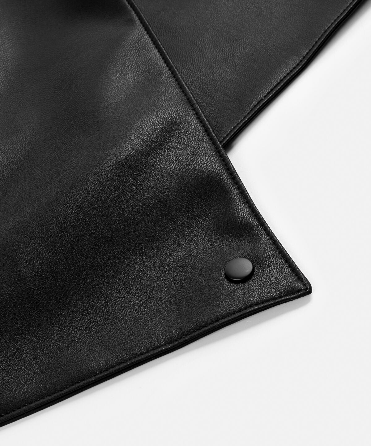 Zoomed Leather-Effect Scarf