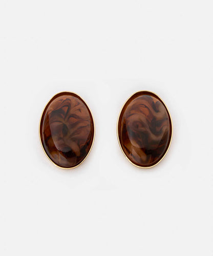 Oval Resin Earrings