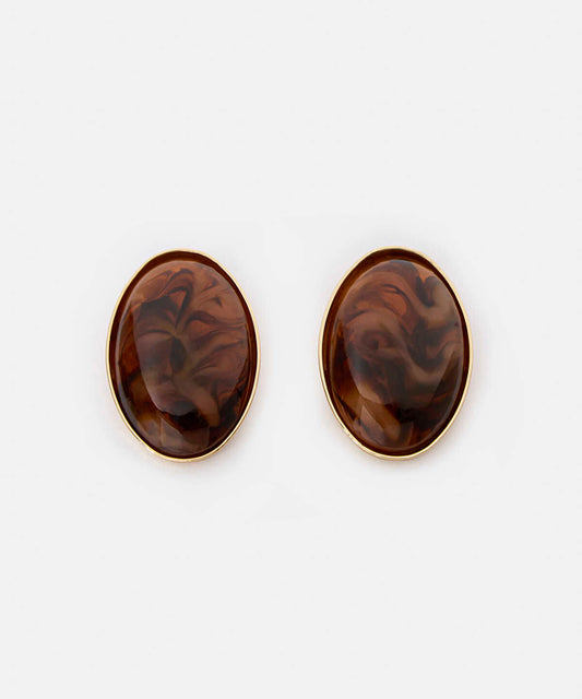 Oval Resin Earrings