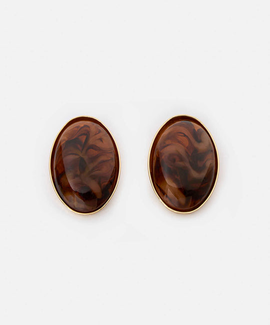 Oval Resin Earrings