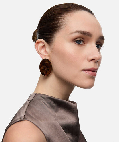 Oval Resin Earrings