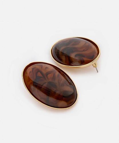 Oval Resin Earrings