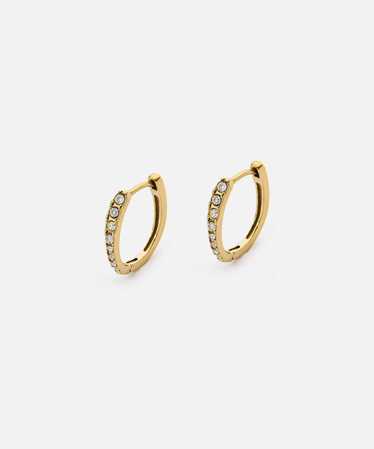 Hoop Earrings with Rhinestones