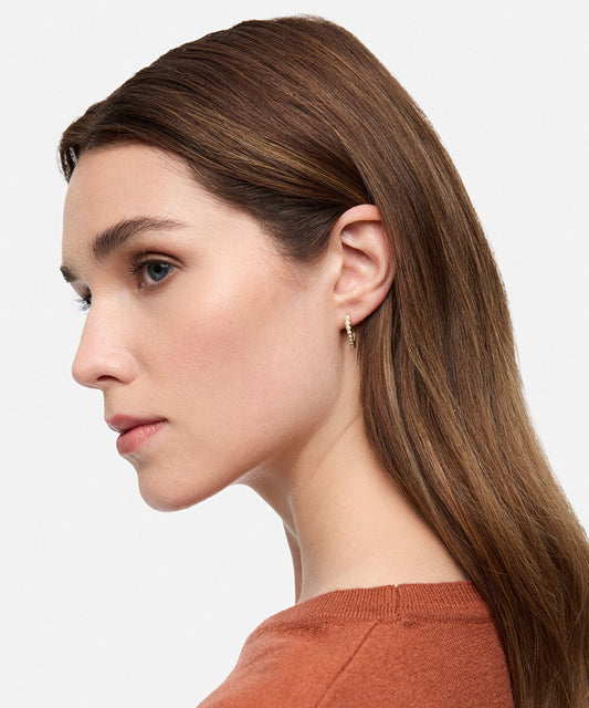 Hoop Earrings with Rhinestones