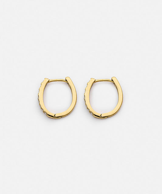Hoop Earrings with Rhinestones
