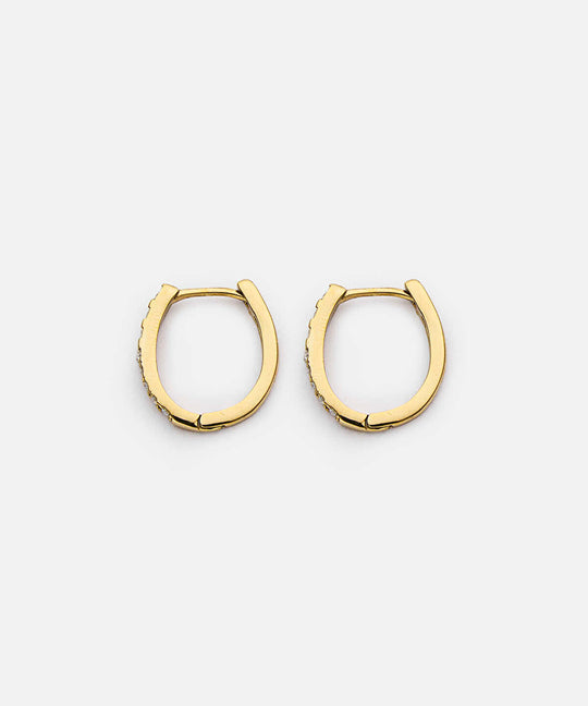Hoop Earrings with Rhinestones