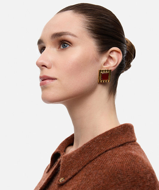 Textured Mixed Media Earrings