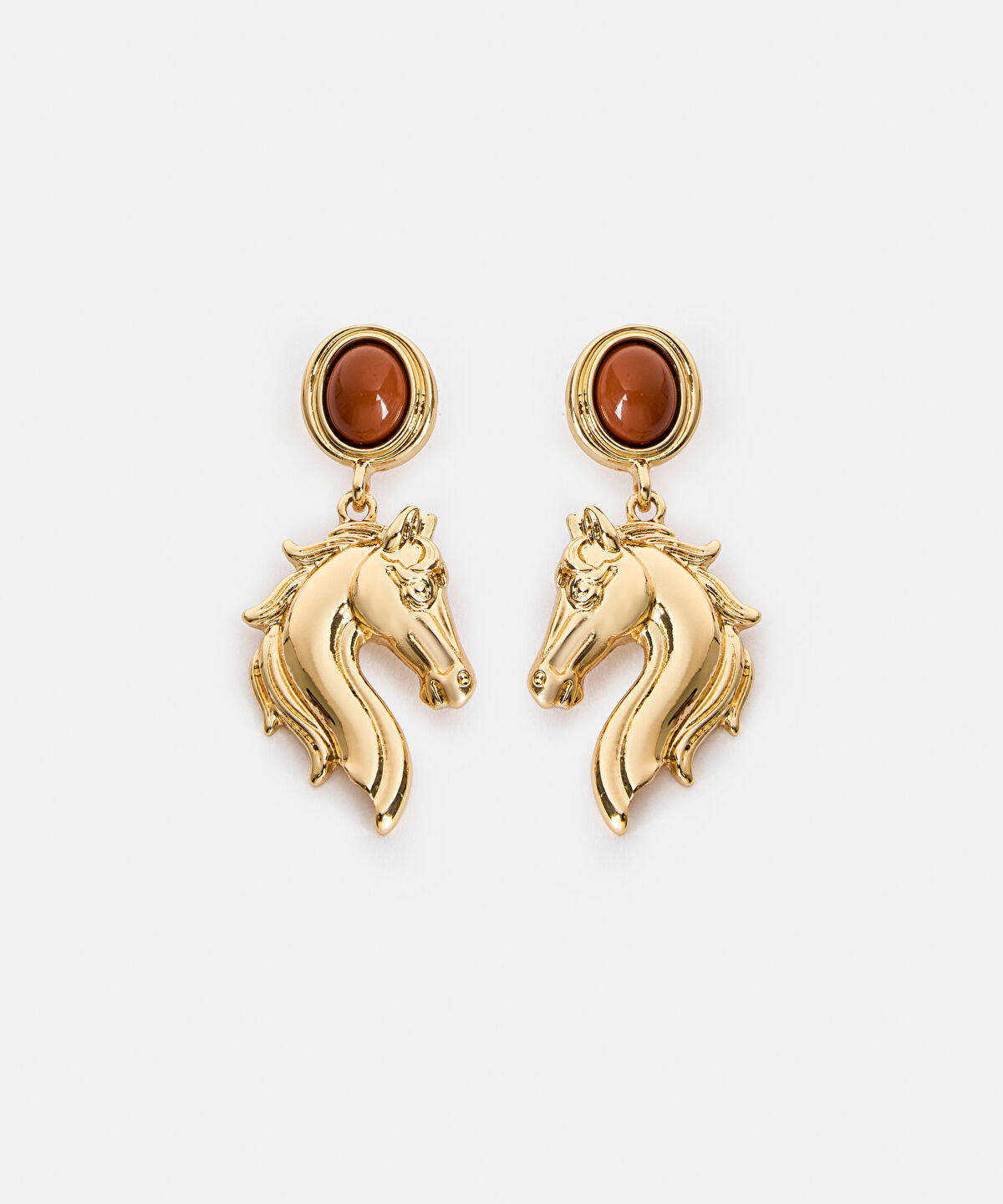 Zoomed Dangling Horse Earrings