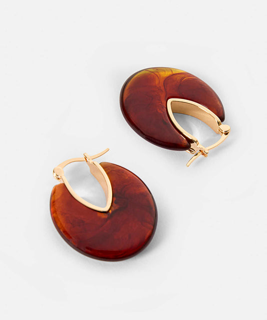 Patterned Contrast Earrings