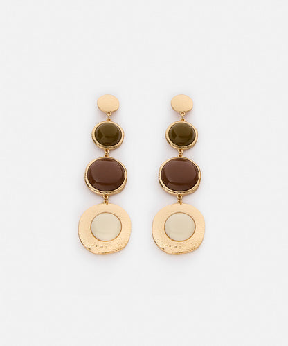 Combined Beaded Dangle Earrings