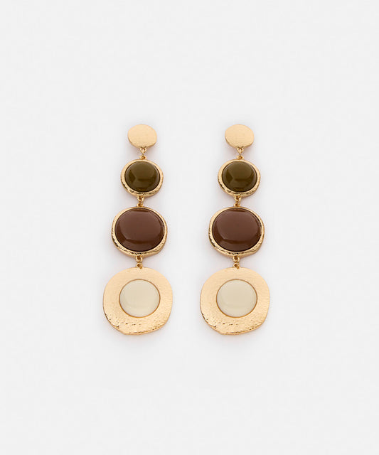 Combined Beaded Dangle Earrings