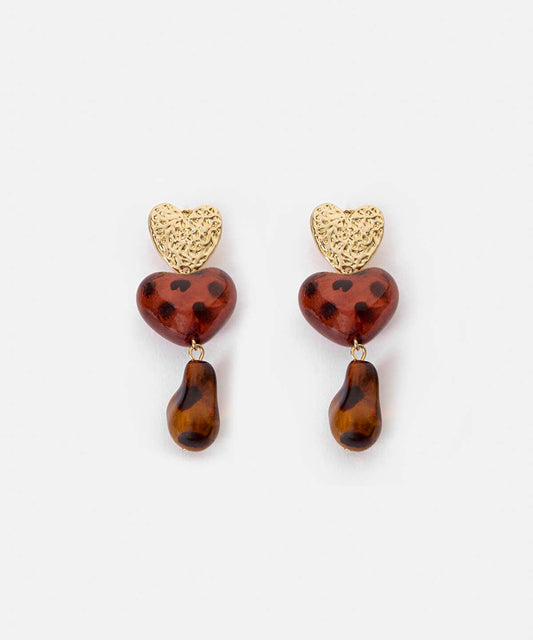 Dangling Heart Earrings