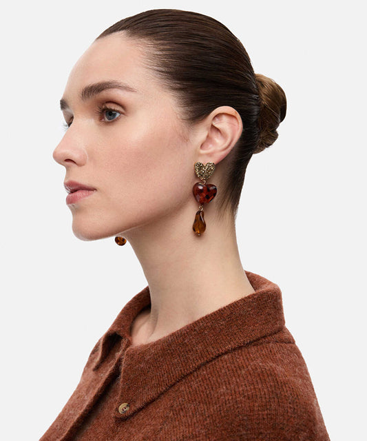 Dangling Heart Earrings