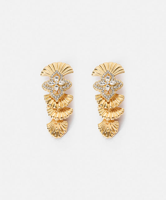 Multi-Piece Rhinestone Earrings
