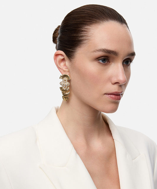 Multi-Piece Rhinestone Earrings