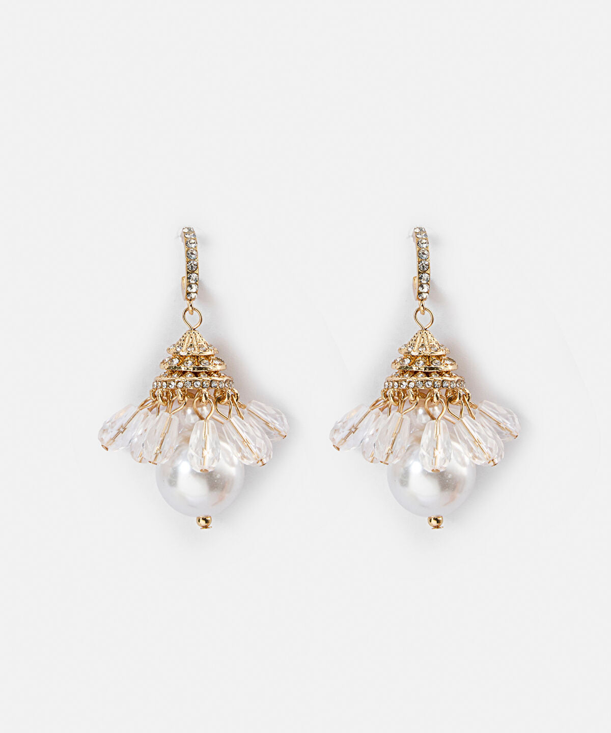 Combined Faux Pearl Drop Earrings