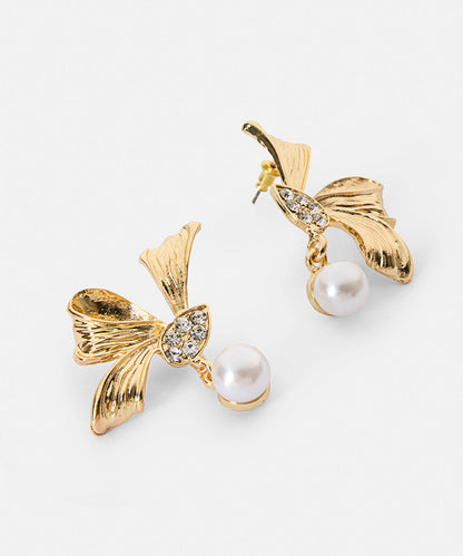 Crystal and Faux Pearl Earrings