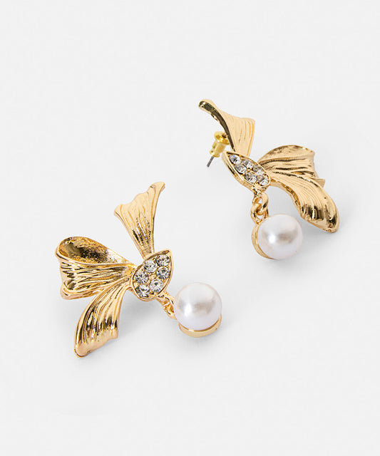 Crystal and Faux Pearl Earrings