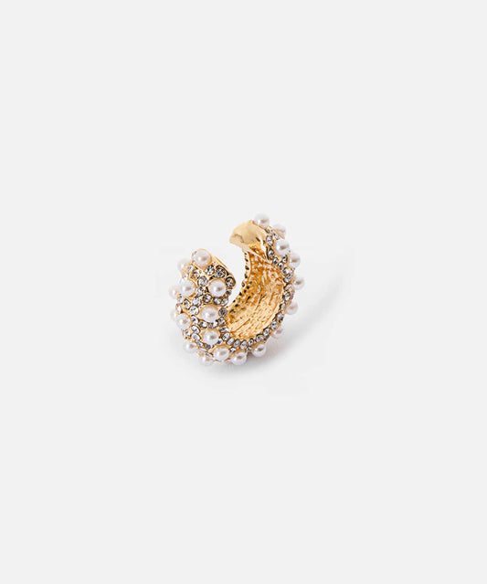 Ear Cuff with Faux Pearls