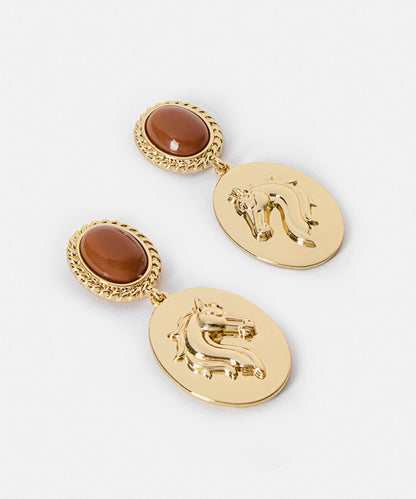 Dangling Horse Earrings
