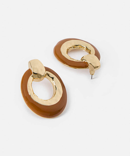 Contrast Enamel Earrings