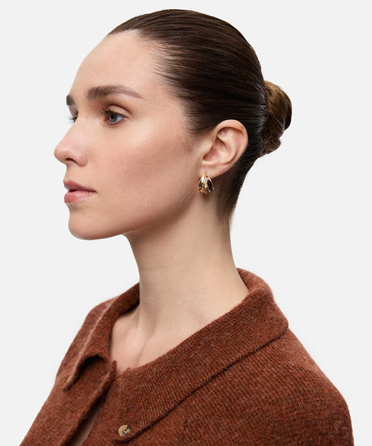 Textured Hoop Earring Set