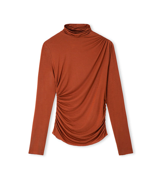 Asymmetric Gathered T-Shirt