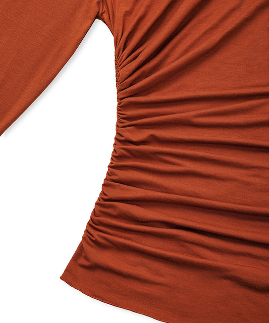 Asymmetric Gathered T-Shirt