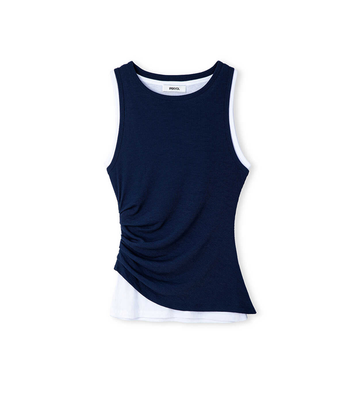 Layered-Effect Gathered T-Shirt