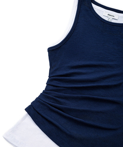 Layered-Effect Gathered T-Shirt