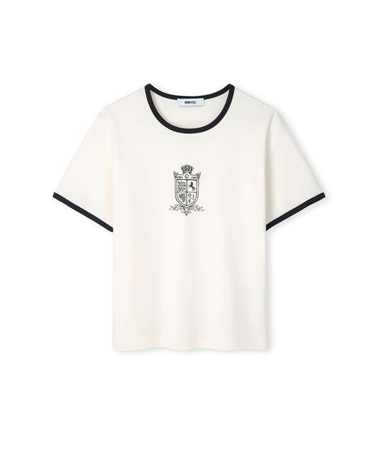 Printed T-Shirt with Contrast Piping