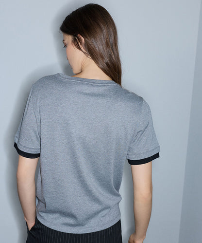 Embellished T-Shirt with Slogan Embroidery