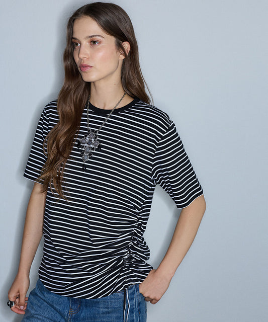 Asymmetric Striped T-Shirt