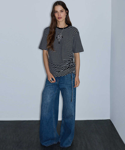 Asymmetric Striped T-Shirt
