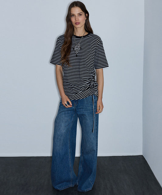 Asymmetric Striped T-Shirt