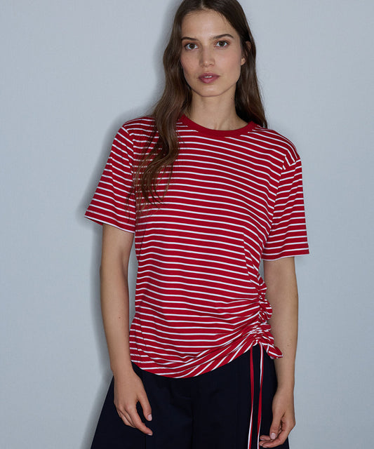 Asymmetric Striped T-Shirt